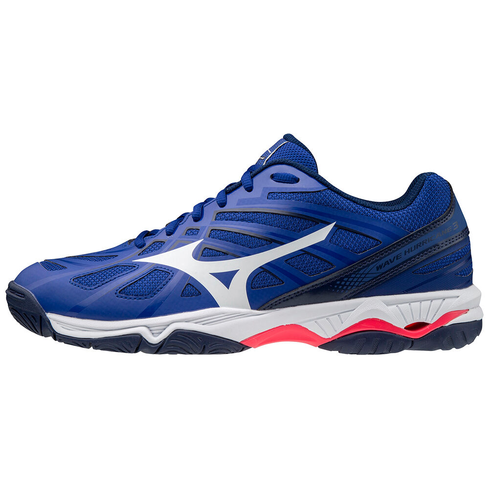 Zapatillas Voleibol Mizuno Wave Hurricane 3 Hombre Azules/Blancas/Rosas Outlet TIWA-82057